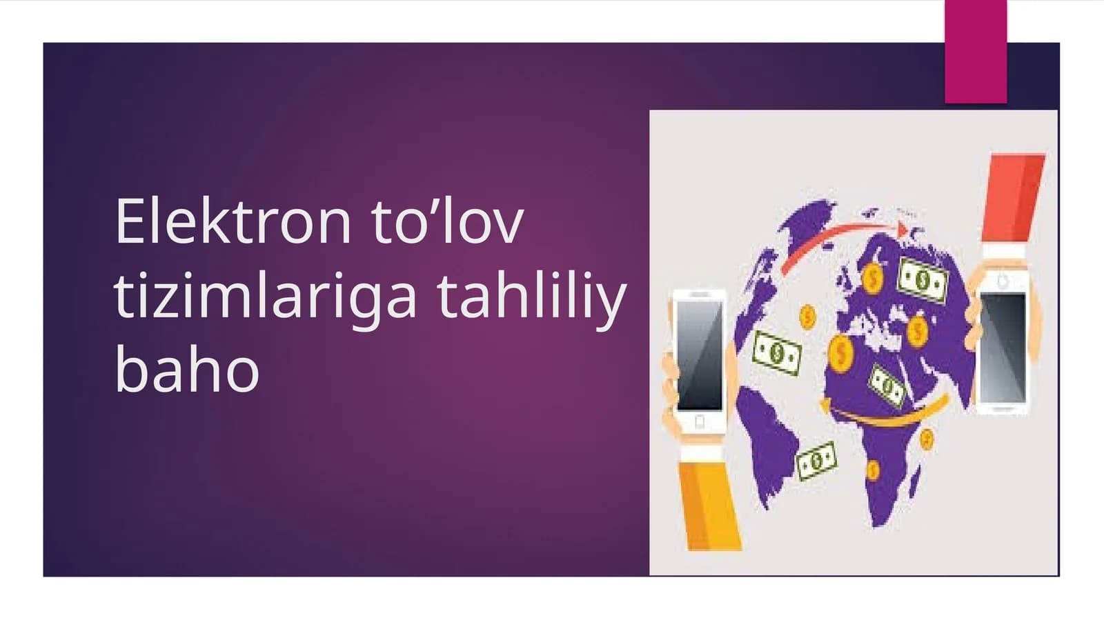 Elektron to'lov tizimlariga tahliliy baho