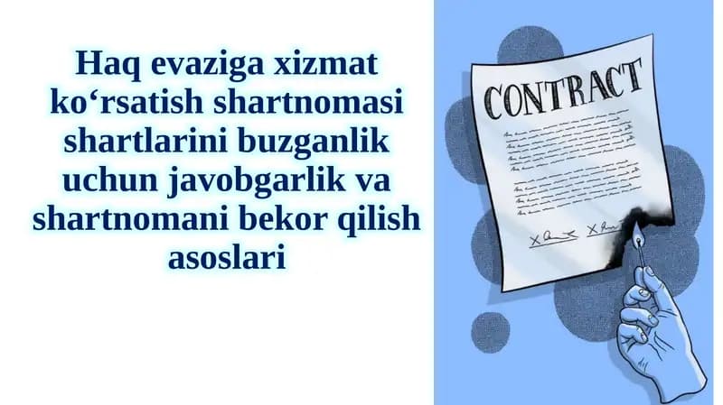 Haqevazi gaxizmat ko‘rsatish shartnomasi