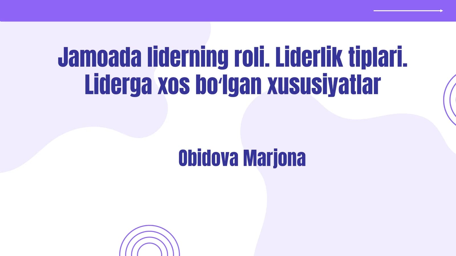 Jamoada liderning roli