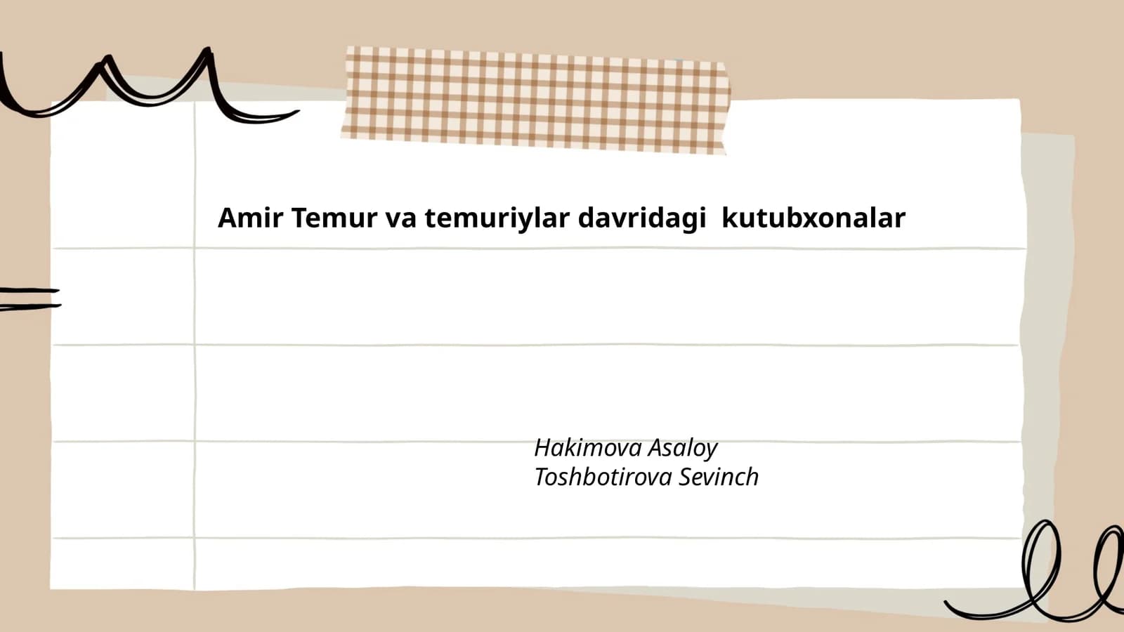 Amir Temur va temuriylar davridagi kutubxonalar