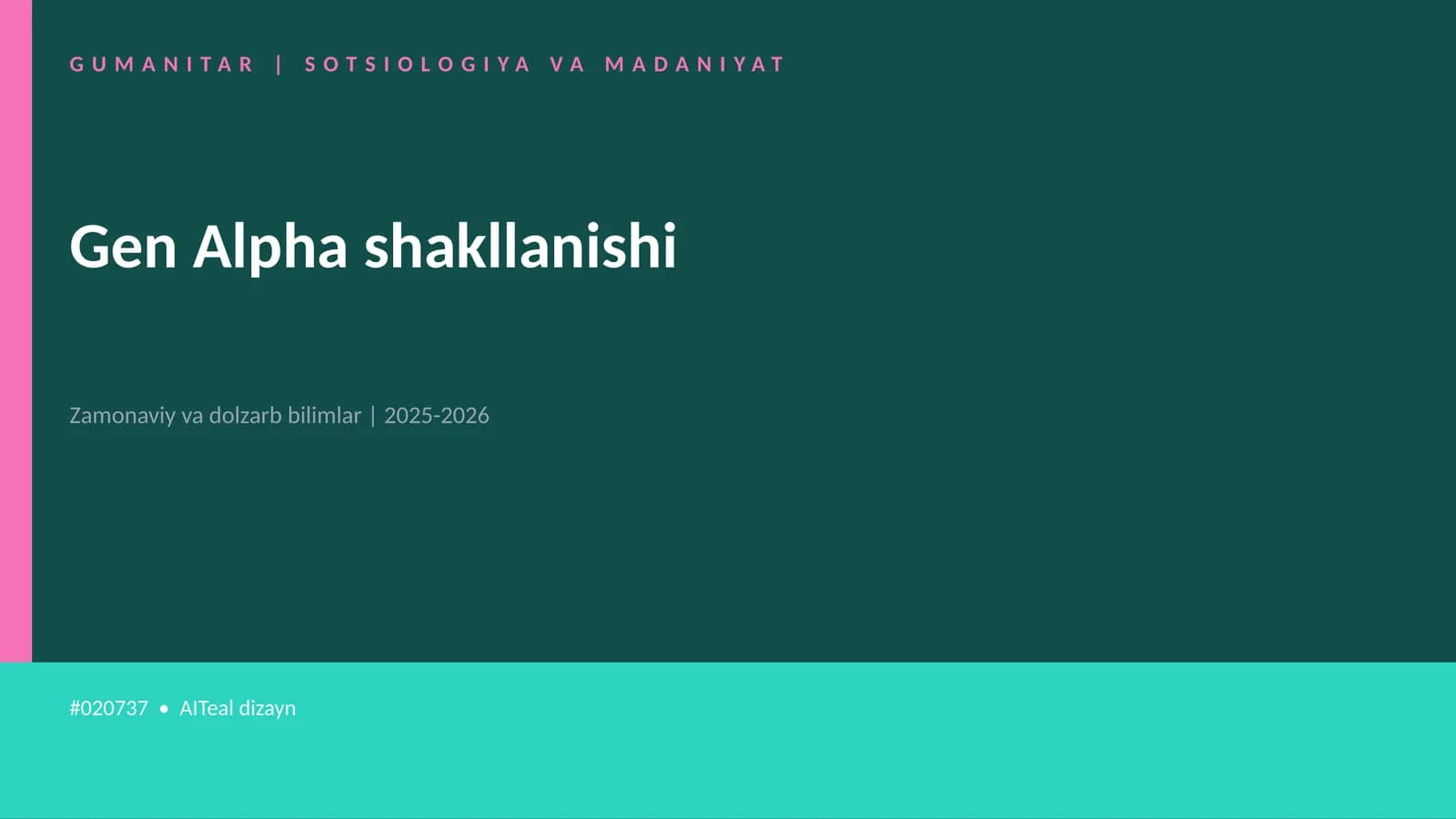Gen Alpha shakllanishi