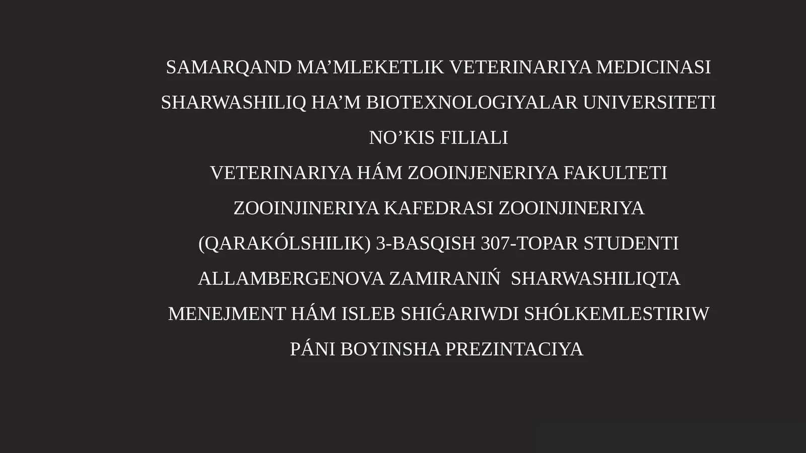Kóp tarmaqlı fermer xojalıqlardı payda etiw hám basqarıw