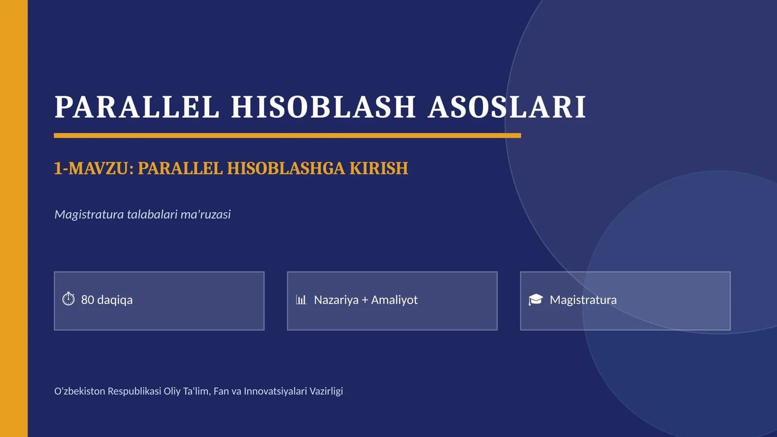 PARALLEL HISOBLASH ASOSLARI