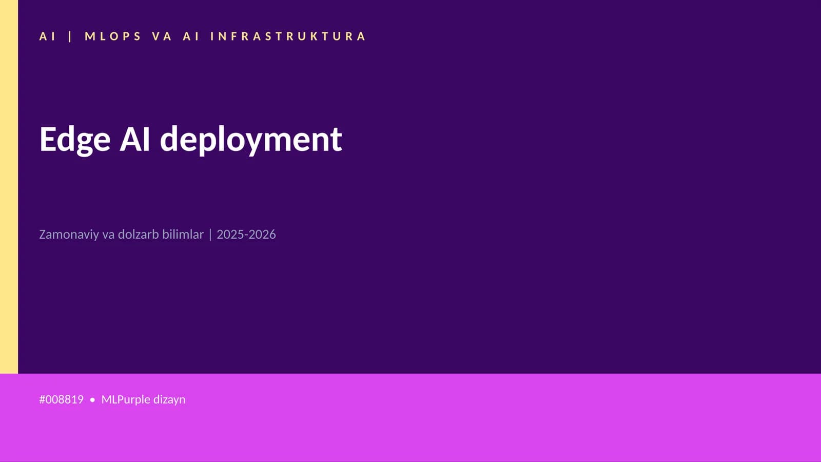 AI | MLOPS VA AI INFRASTRUKTURA