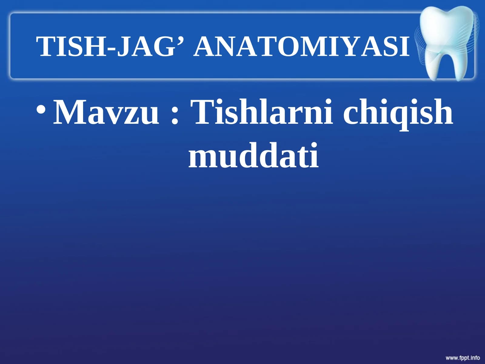 TISH-JAG’ ANATOMIYASI