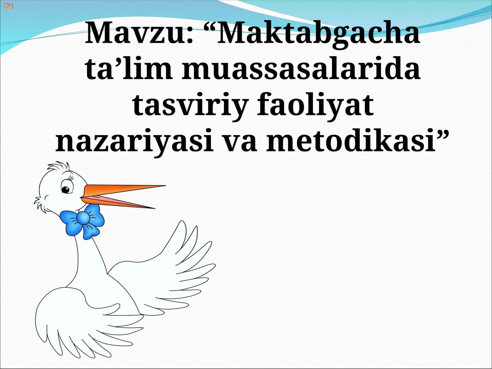 Maktabgacha ta’lim muassasalarida tasviriy faoliyat nazariyasi va metodikasi