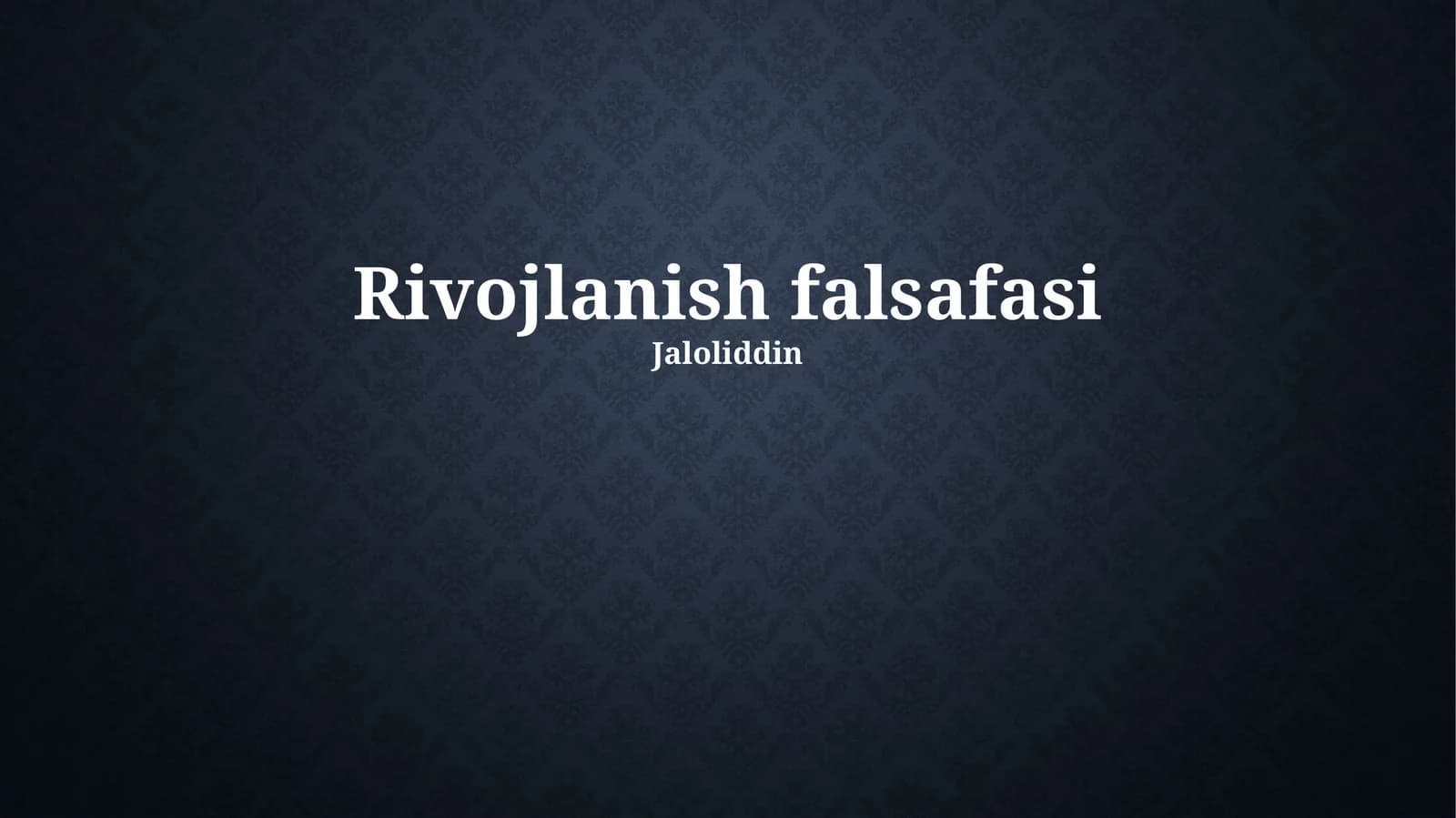 Rivojlanish falsafasi