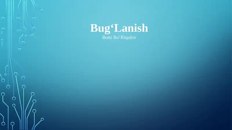 Bug‘Lanish