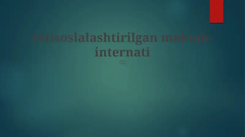 ixtisoslashgan maktab-internat