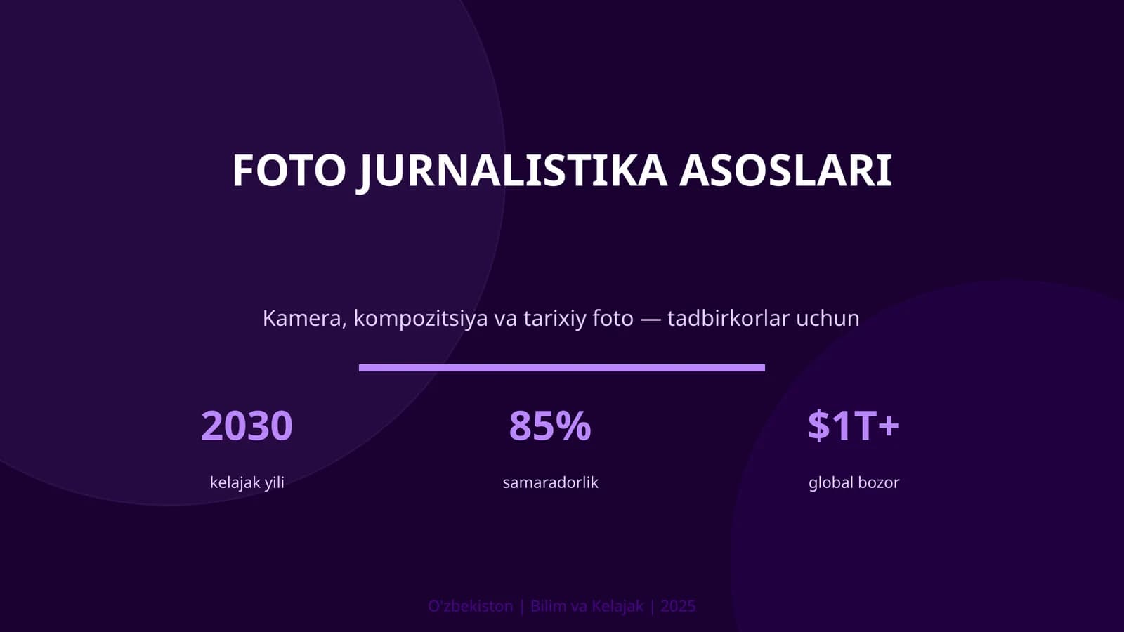 FOTO JURNALISTIKA ASOSLARI