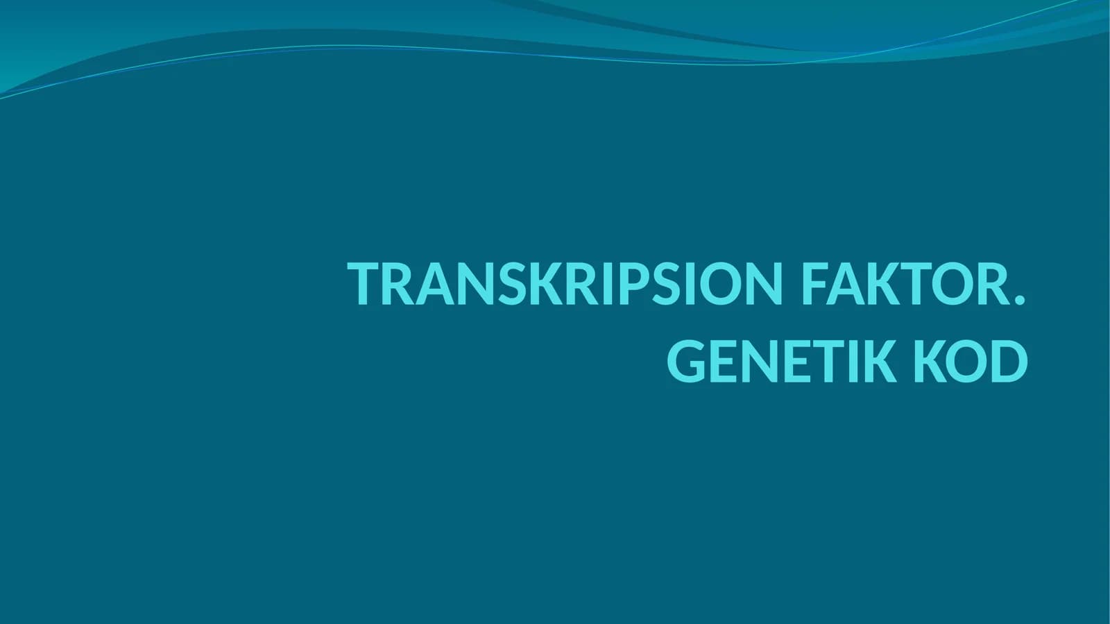 Transkripsion faktorlar
