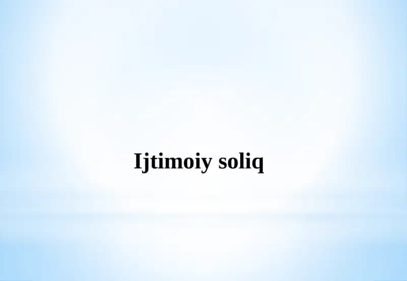 Ijtimoiysoliqning iqtisodiy mohiyati va soliq to‘lovchilari