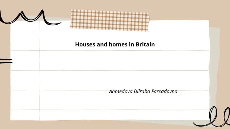 Houses and homes in Britain