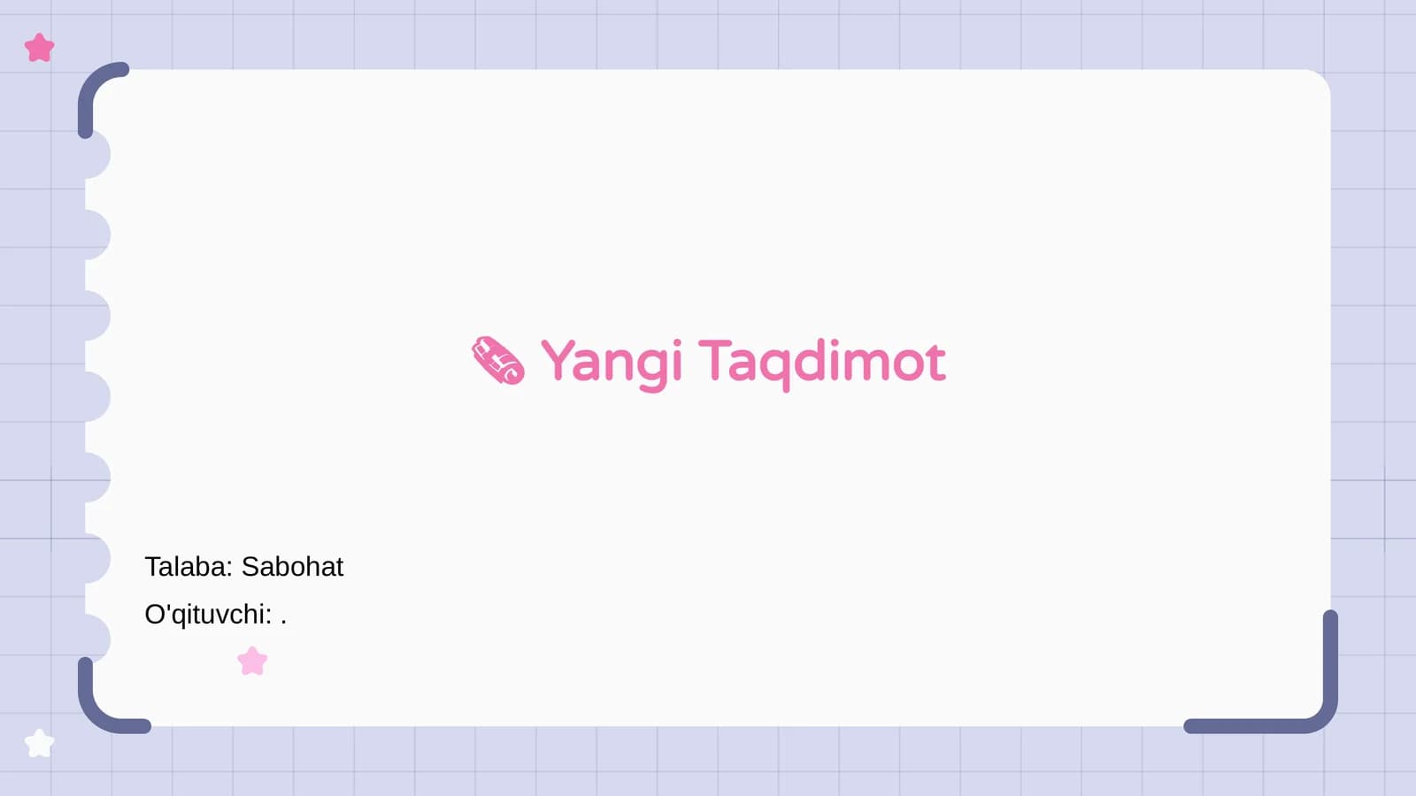 Yangi Taqdimot