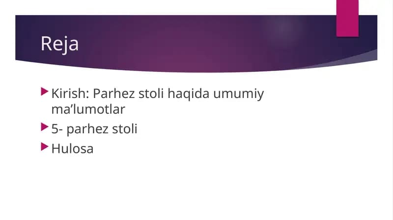 5-parhez stoli