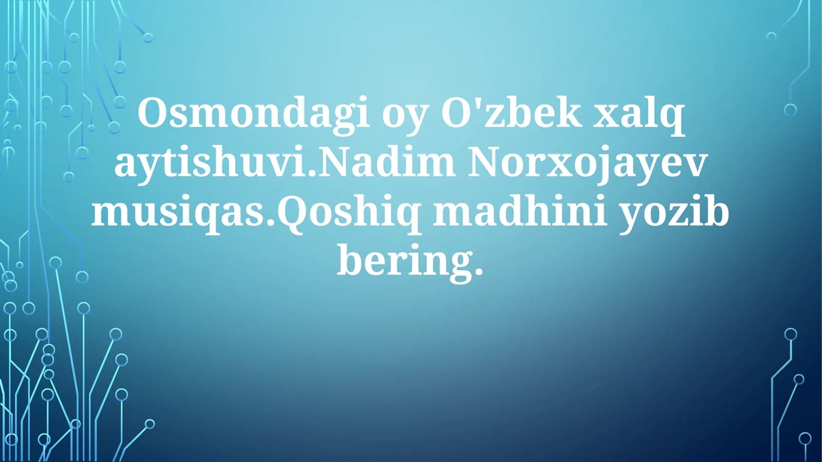 Osmondagioy O'zbekxalqaytishuvi
