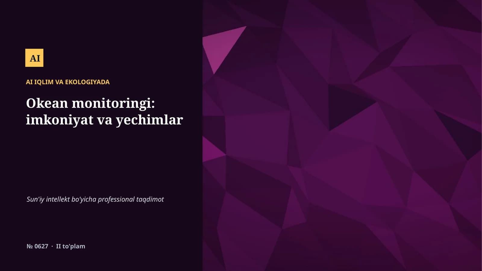 AI IQLIM VA EKOLOGIYADA
