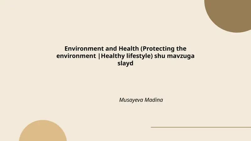Environment and Health