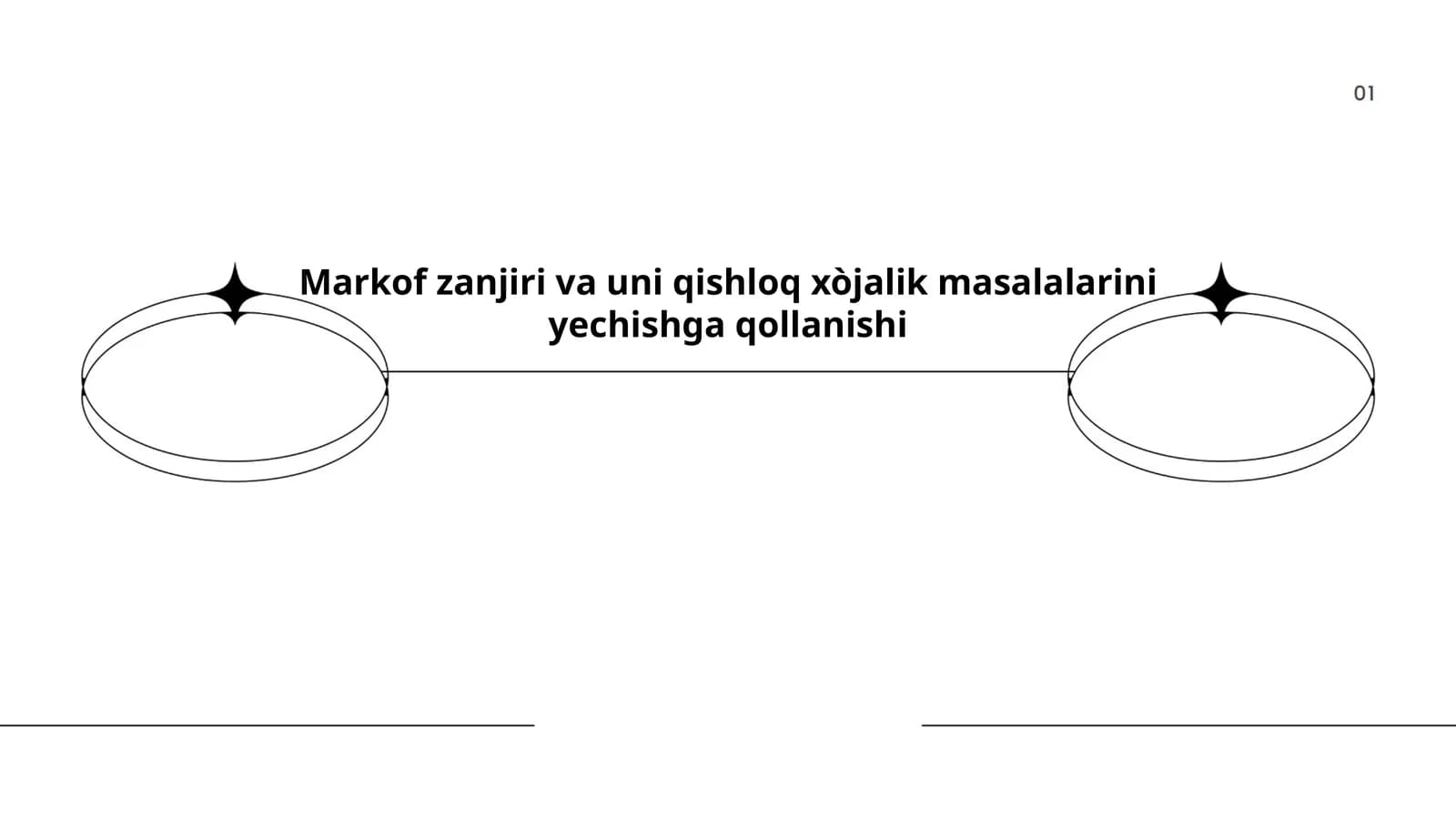 Markov zanjirlari va uni qishloq xòjalik masalalarini yechish
