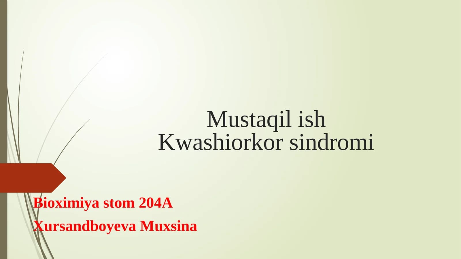Kvashior sindiromi etiologiyasi patagenezi haqida.
