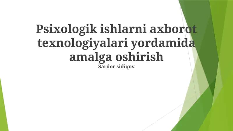 Virtual reallik va kengaytirilgan reallik texnologiyalari