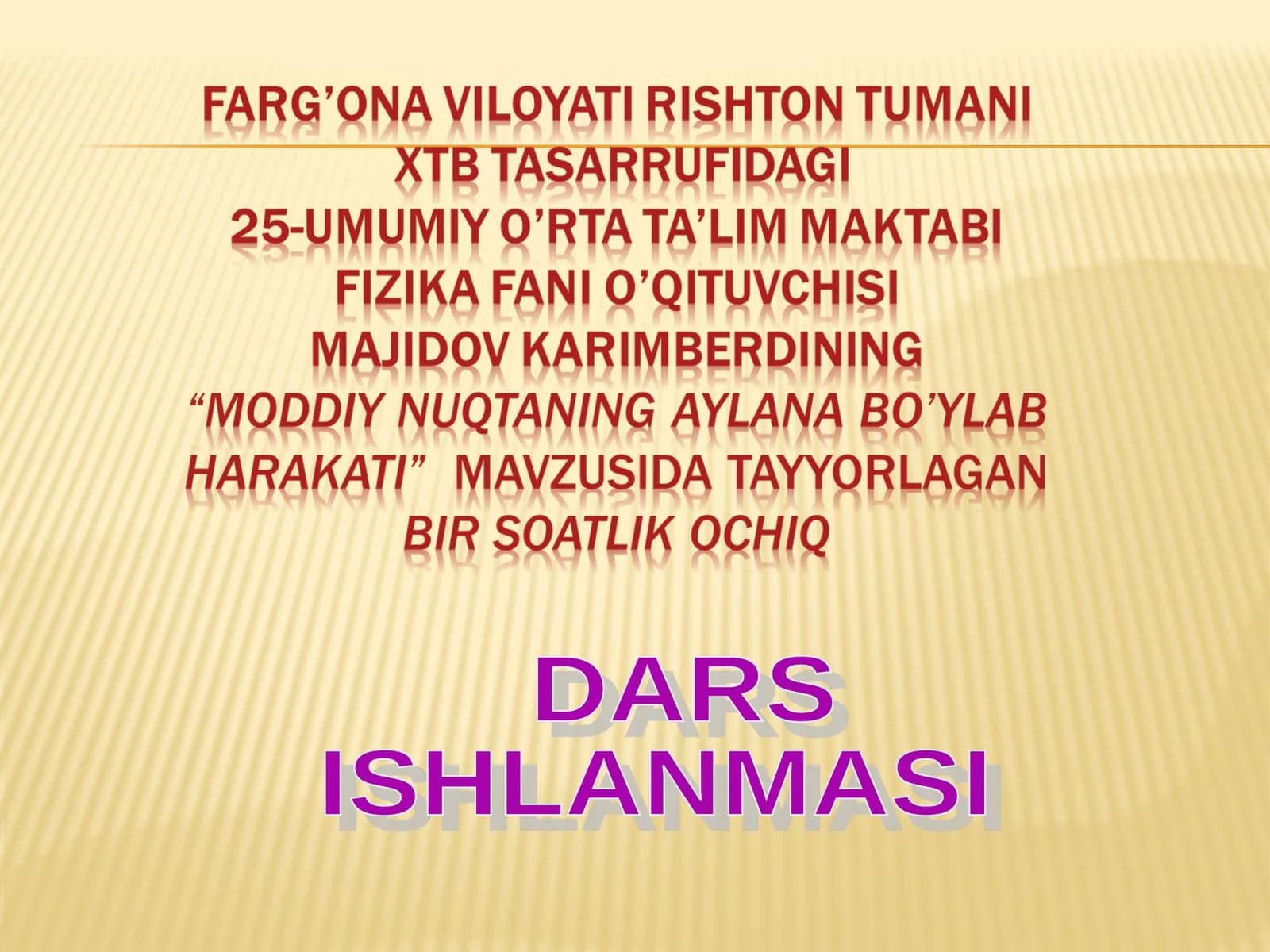 ISHLANMASI