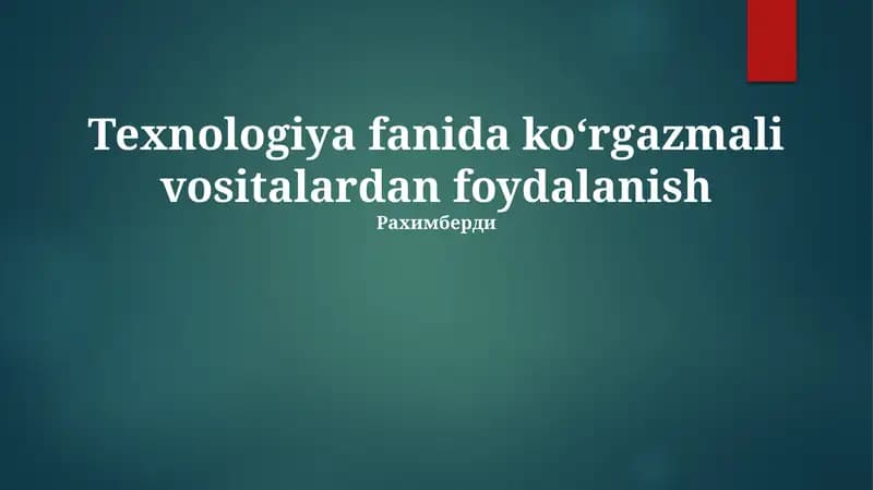 Ko'rgazmali vositalar