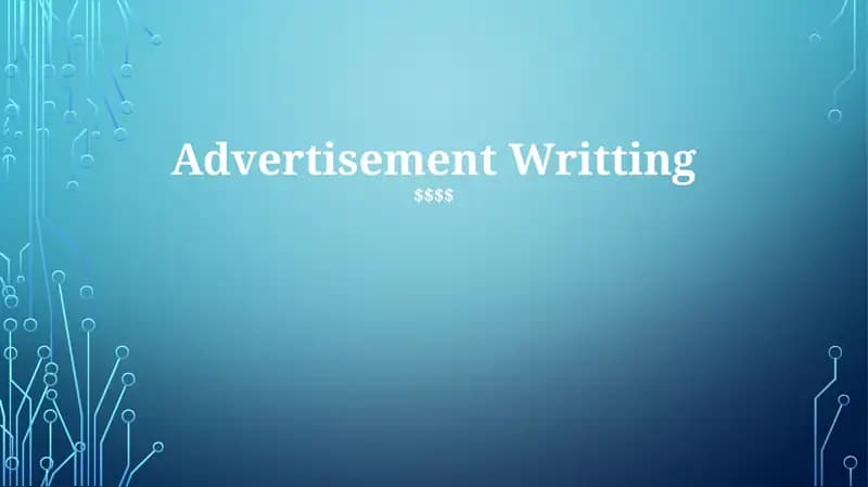 Advertisement Writting