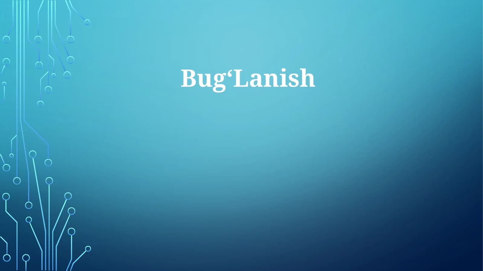 Bug‘Lanish