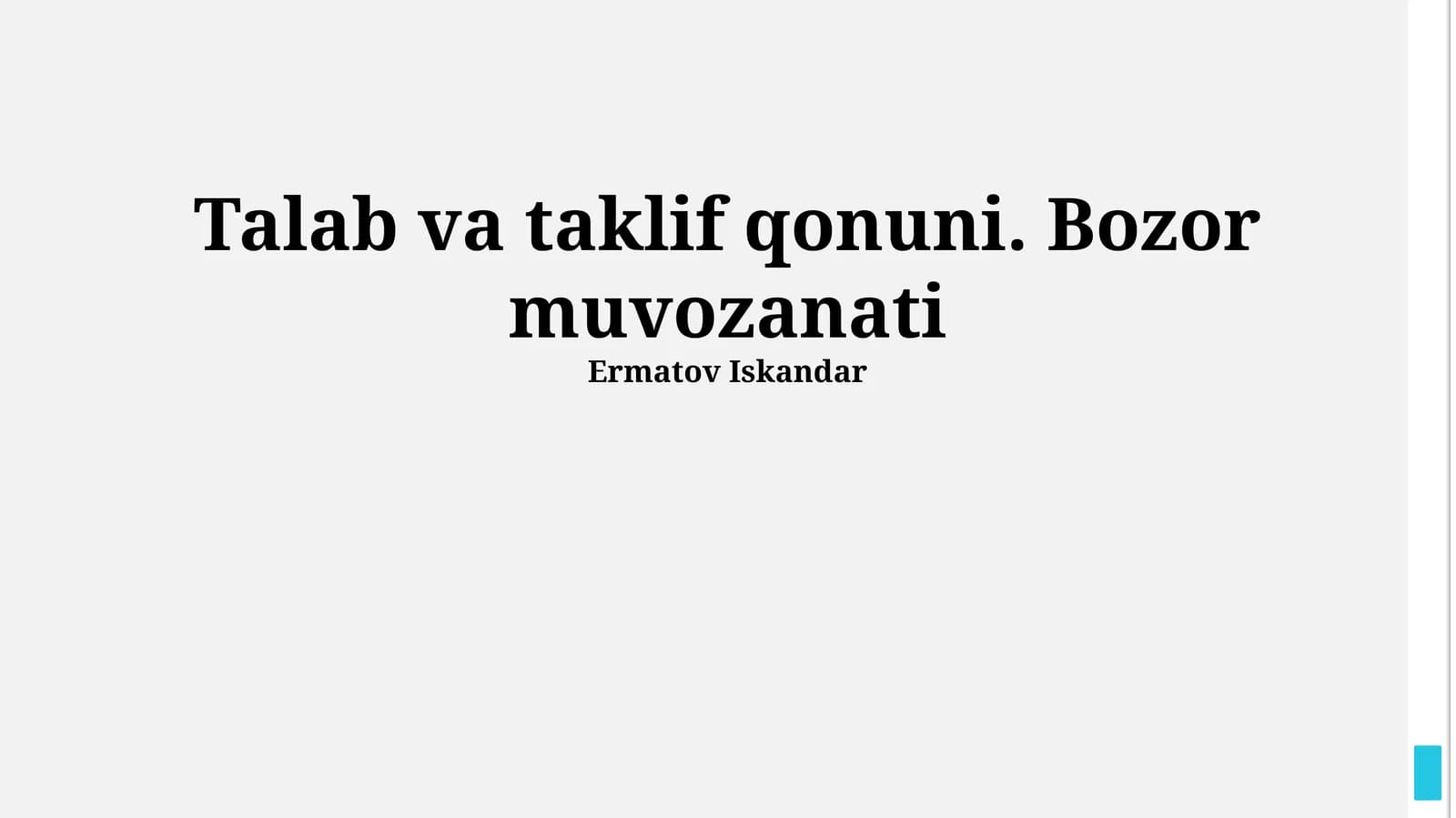 Bozor muvozanati