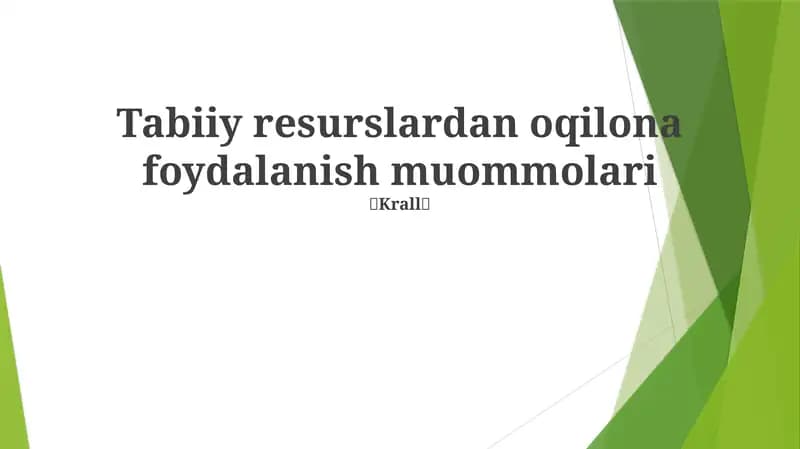Barqaror Qishloq Xo'jaligi Amaliyoti