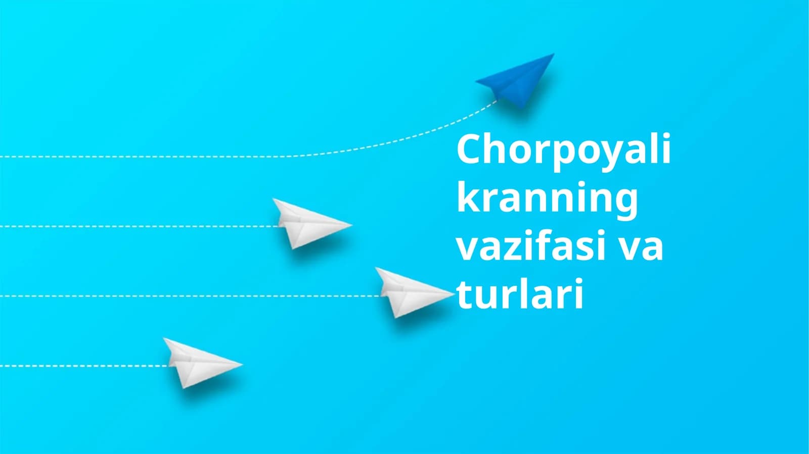 Chorpoyali kranning vazifasi va turlari