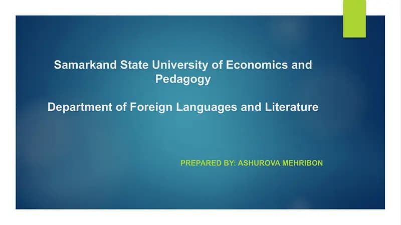 Languages and Literature