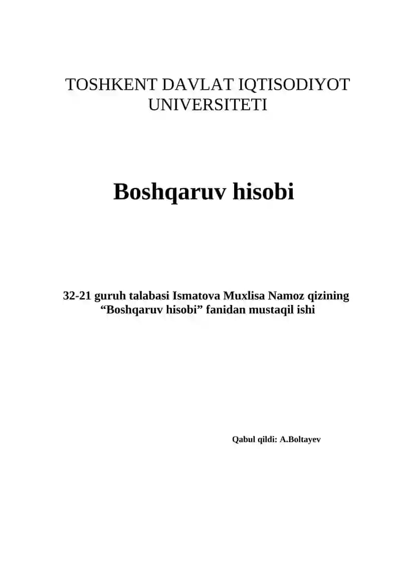 Ustama xarajatlarini ishlab chiqarilgan mahsulotlar tannarxiga toʻliq taqsimlash
