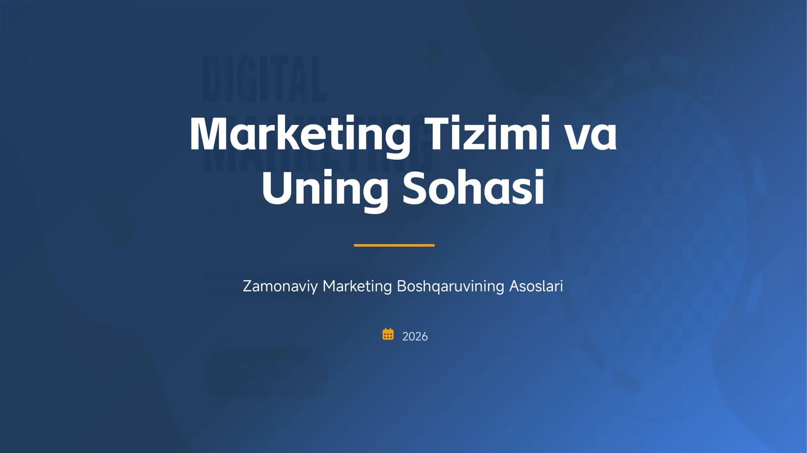 Zamonaviy Marketing Boshqaruvining Asoslari