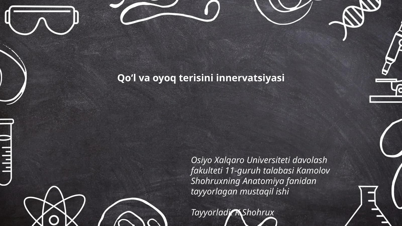 Qoʻl va oyoq terisini innervatsiyasi