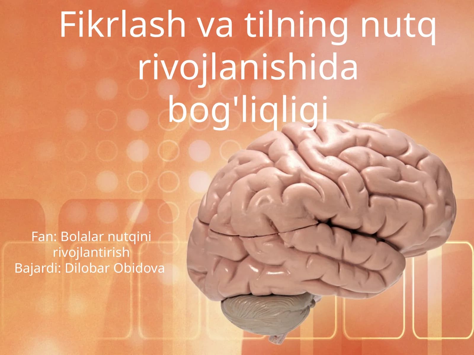 Fikrlash va tilning rivojlanishdagi bog'liqligi