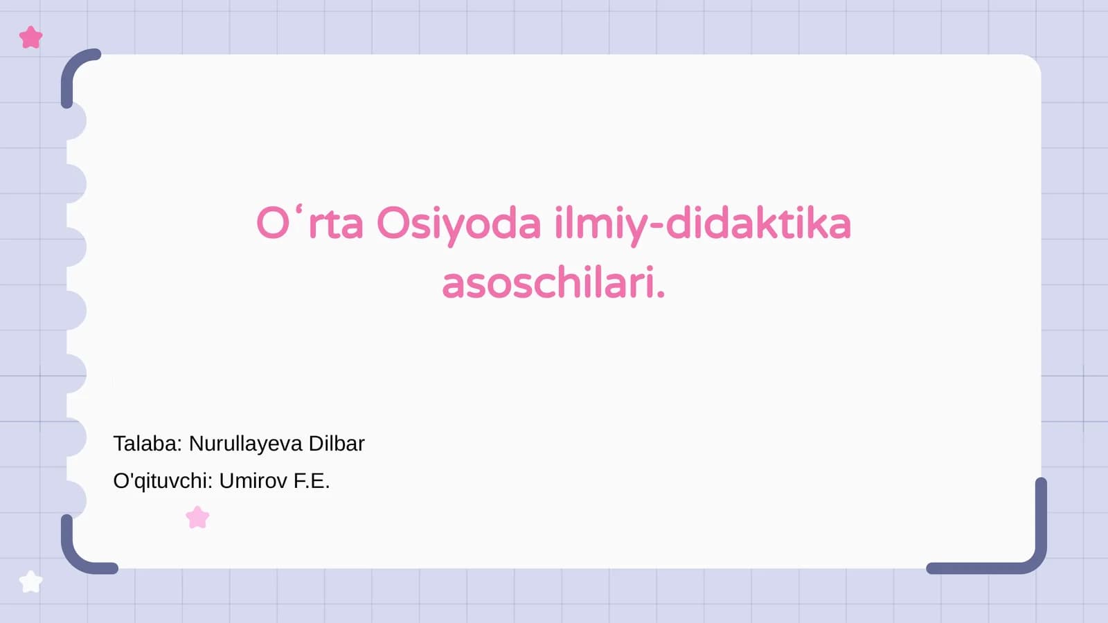 Oʻrta Osiyoda ilmiy-didaktika asoschilari
