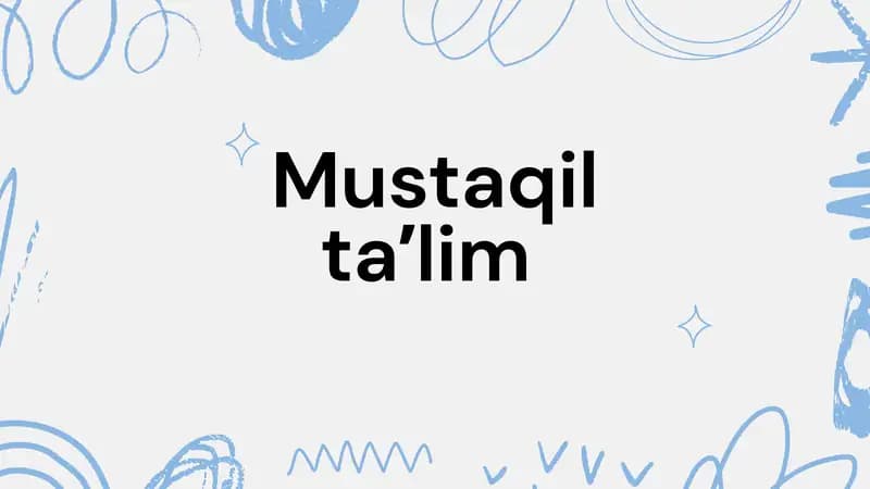 Mustaqil taʼlim