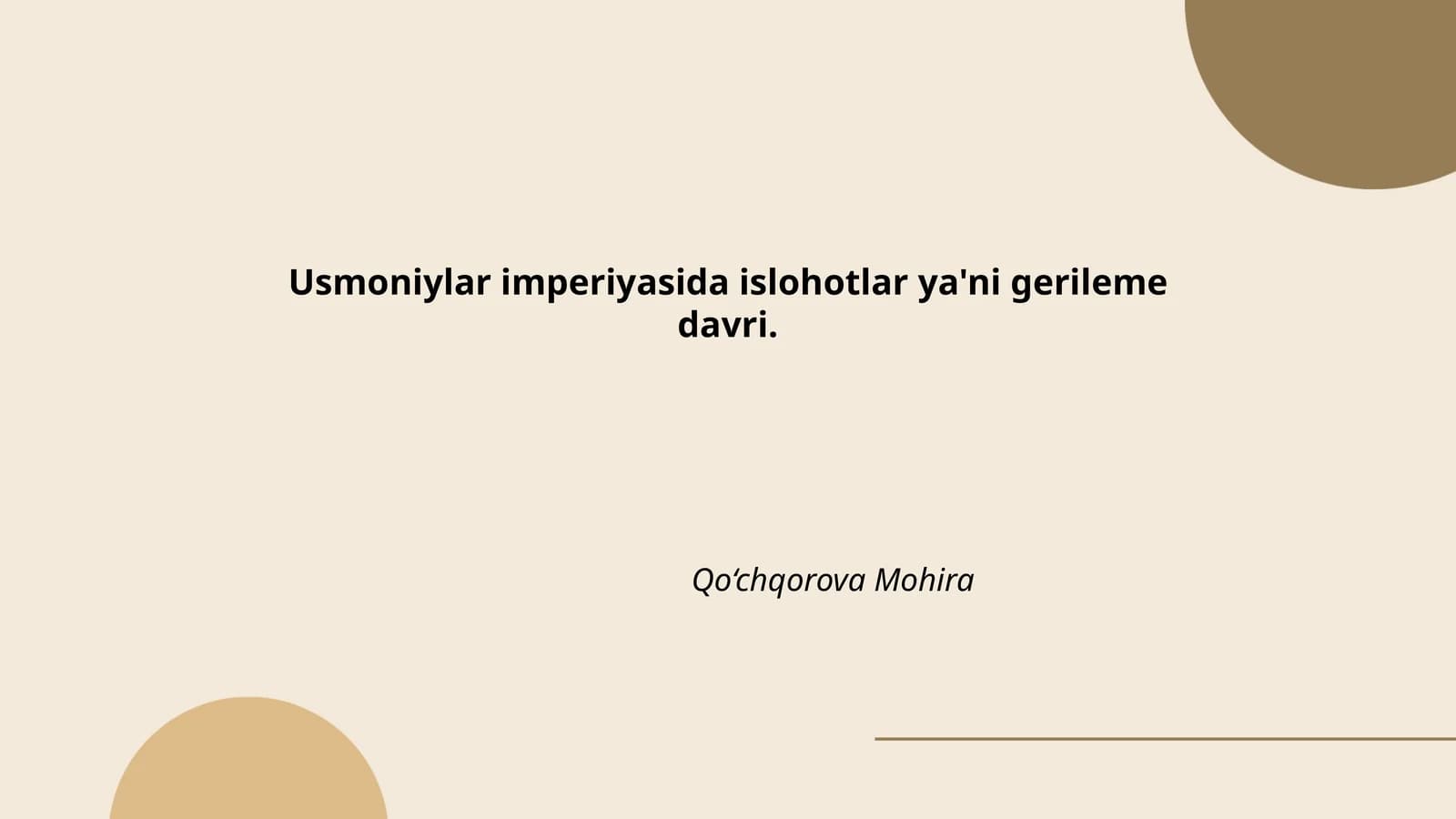 Usmoniylar imperiyasida islohotlar va gerileme davri
