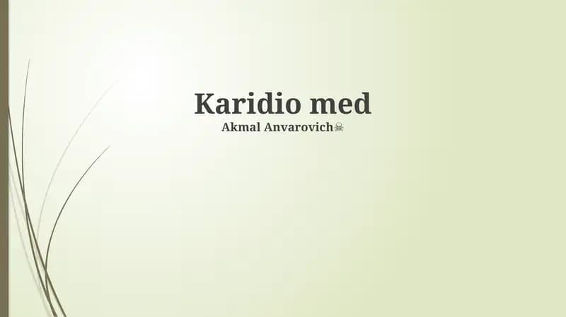 Karidio med