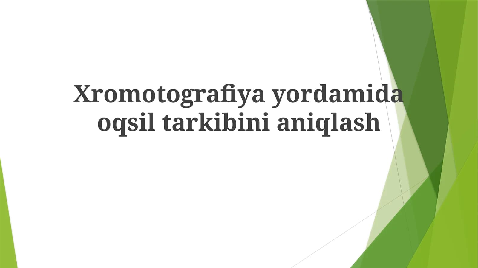Oqsil xromatografiyasining qo'llanilishi