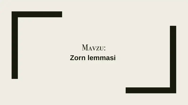 Sorn lemmasi