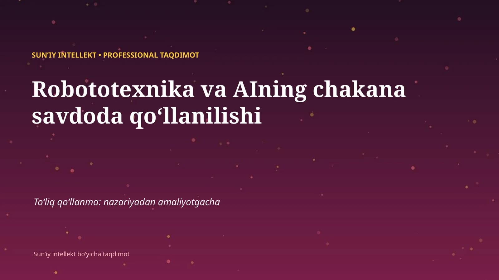 Robototexnika va AIning chakana savdoda qoʻllanilishi