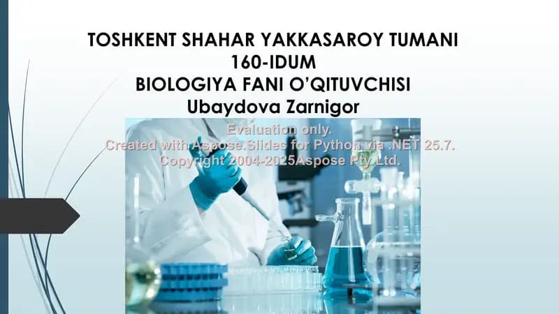 Biologiya fanida Mutatsiyalar haqida mustahkamlash