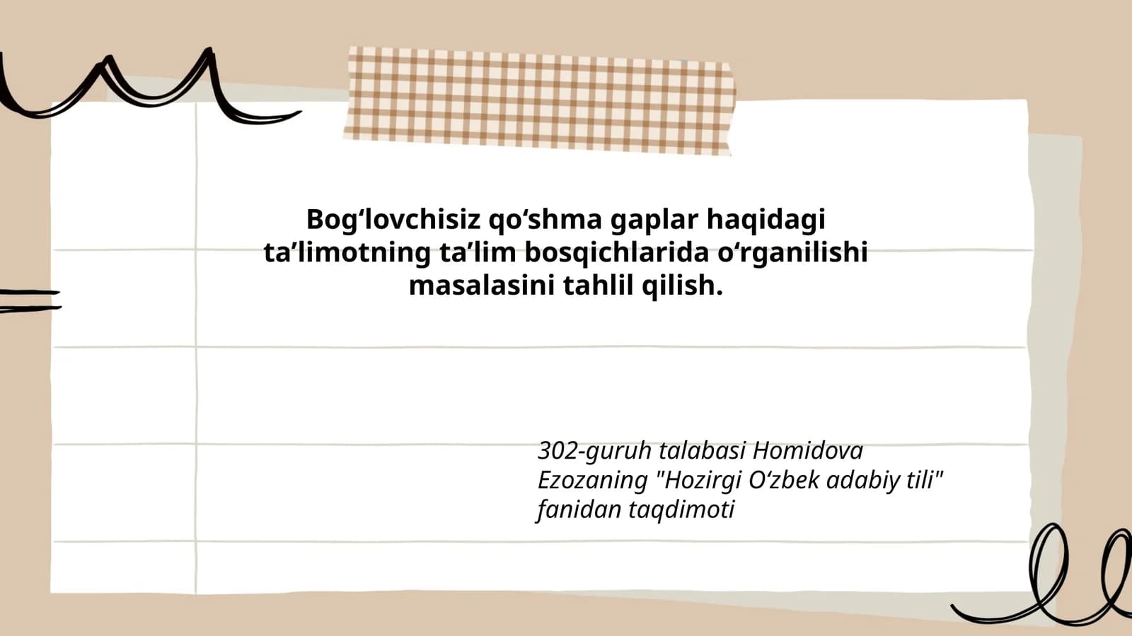 Hozirgi O‘zbek adabiy tili