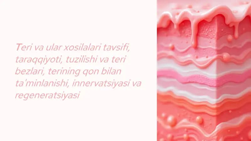 Teri va ular  xosilalari tuzilishi 18 ta list