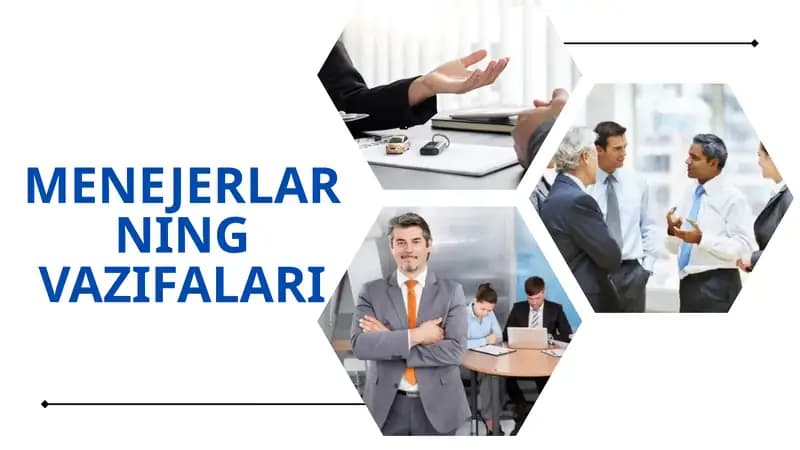 MENEJERLARNING VAZIFALARI