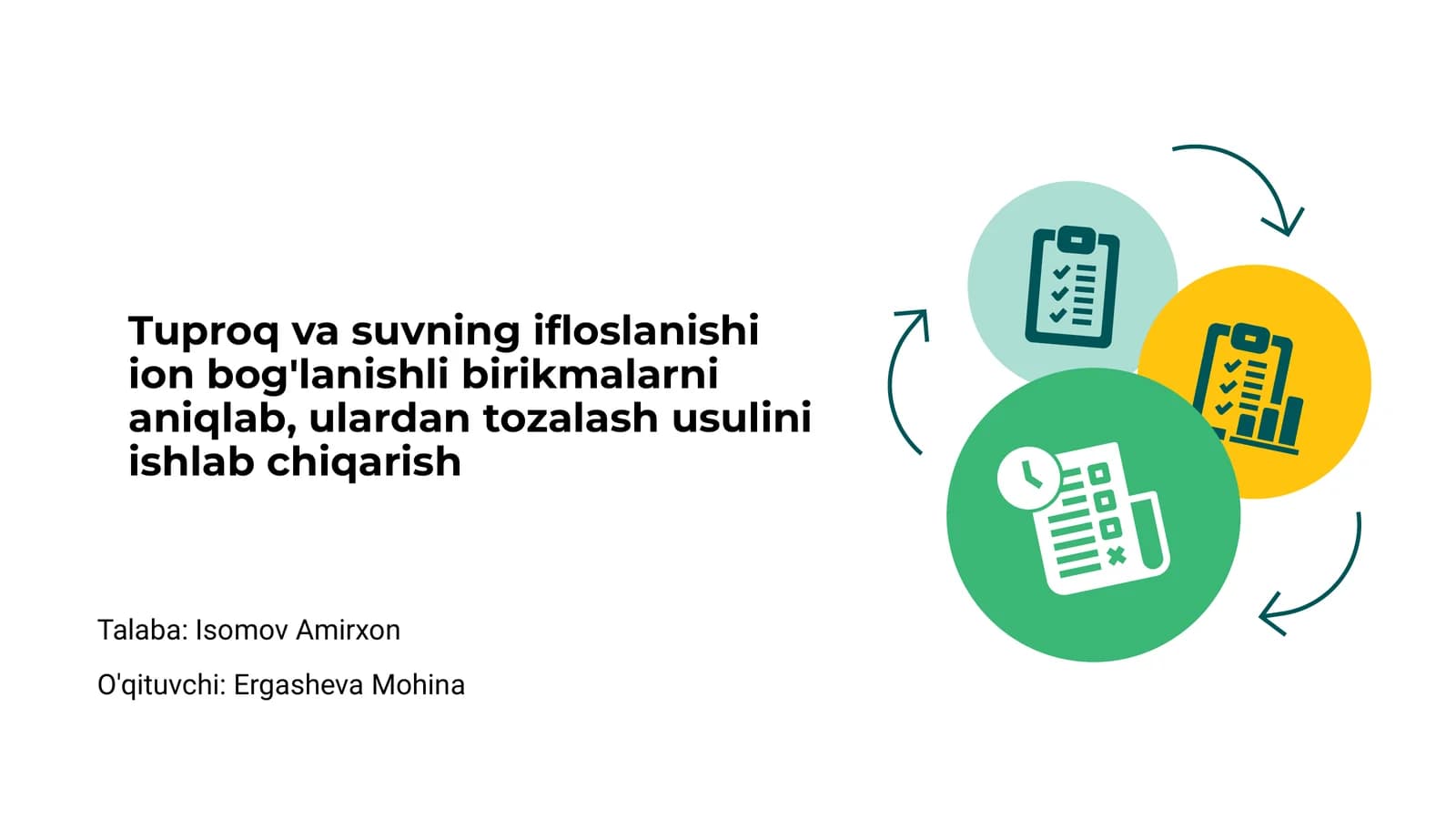 Tuproq va suv ifloslanishining asosiy sabablari