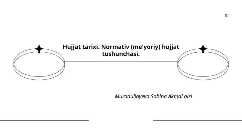 Normativ (me'yoriy) hujjat tushunchasi